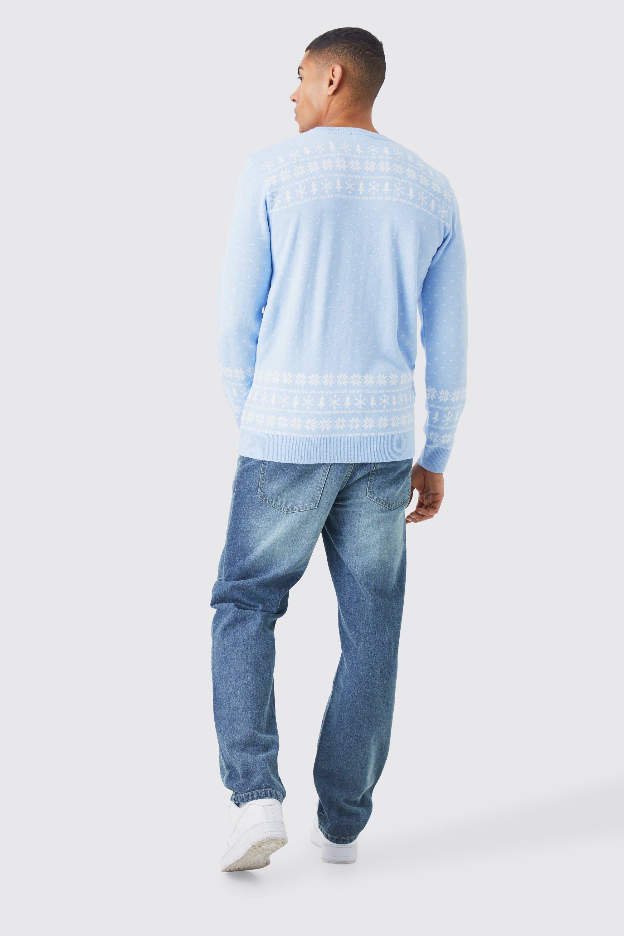 Light blue christmas jumper sale